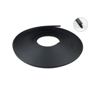 Sealing Profile, Black Plastic, 20 m Roll