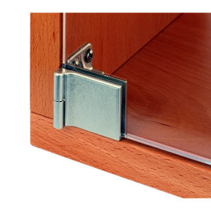 Snap-In Hinge for Glass Door Recessed Within Furniture/Cabinet
