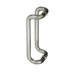 3/4" (19 mm) Diameter Offset Round Tubular Handle with Decorative Ring with Rounded Corners
