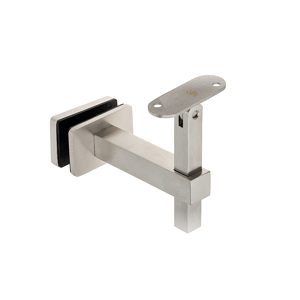 Square Glass Mounted Bracket with Adjustable Height and Angle