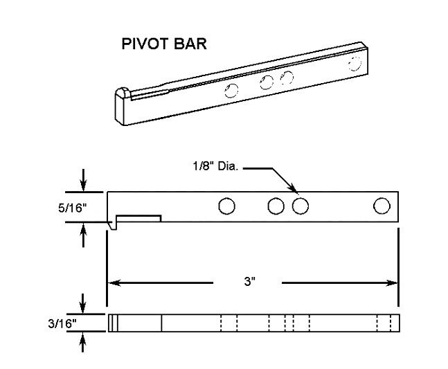 Barre pivot de système Omega Balance - Hi-Tech Glazing Supplies